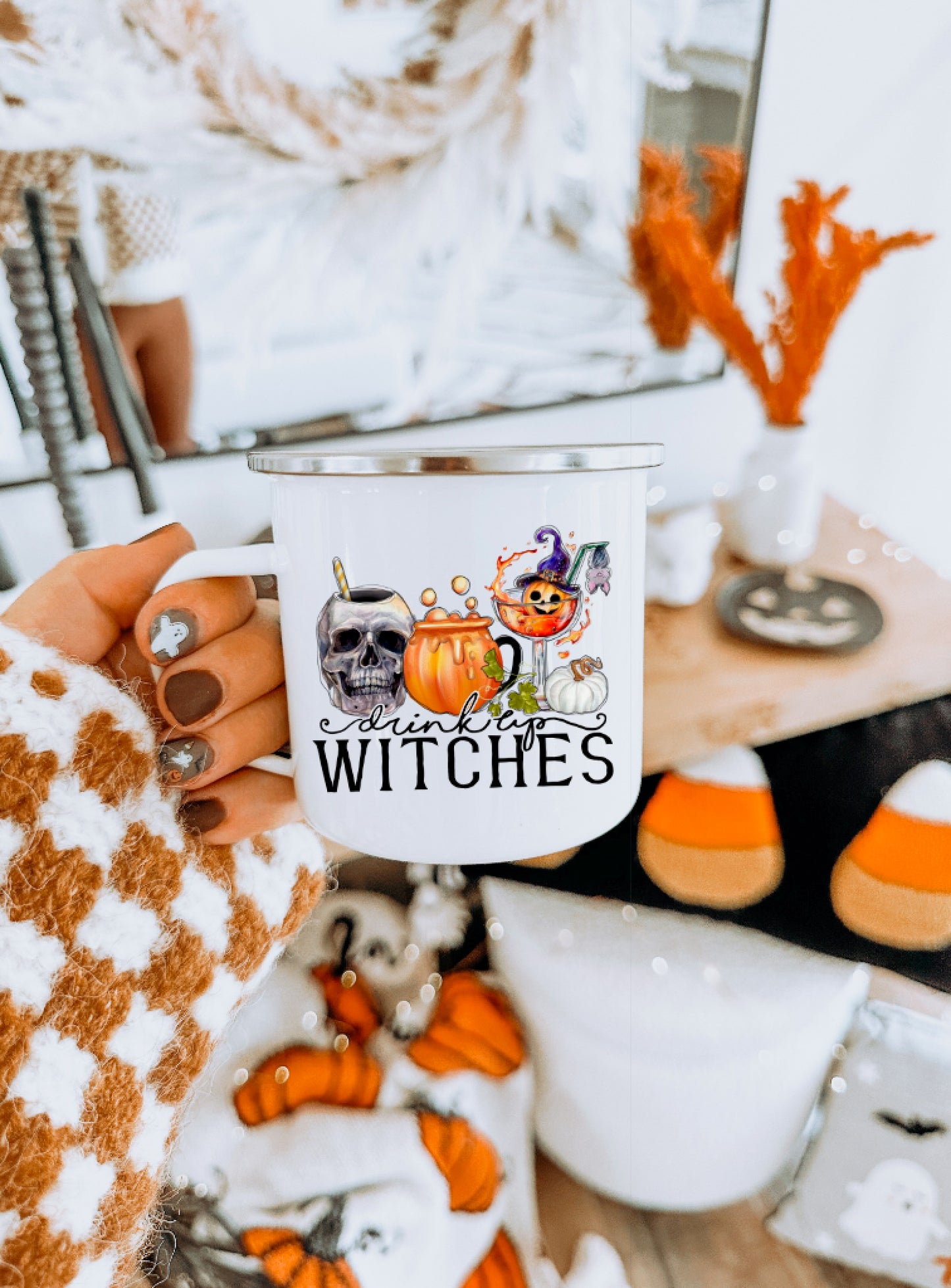 Halloween Print Enamel Camp Cup || 12oz Kids Cup