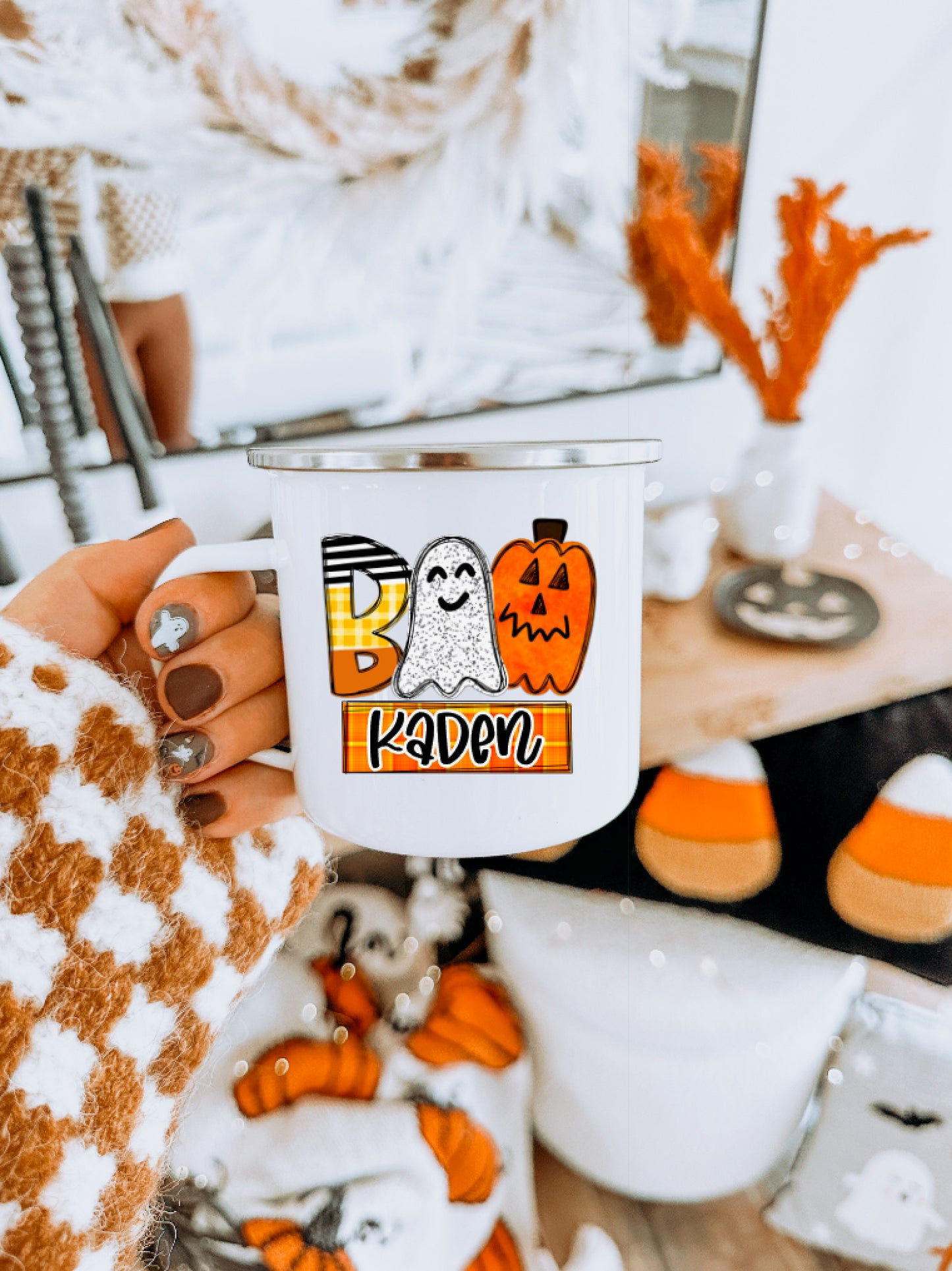 Halloween Print Enamel Camp Cup || 12oz Kids Cup