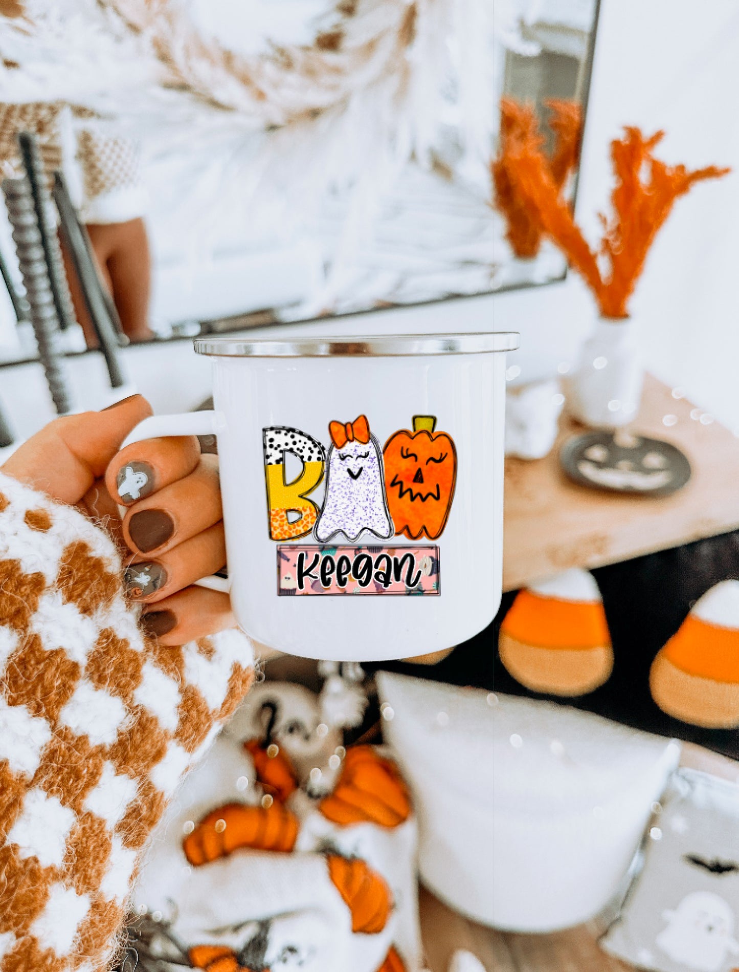 Halloween Print Enamel Camp Cup || 12oz Kids Cup