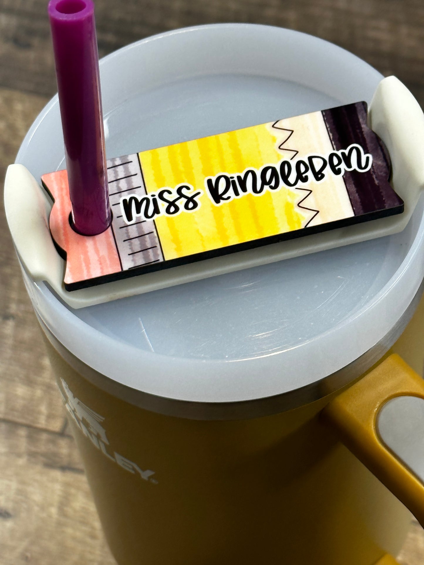 Teacher Lid Topper || Custom Printed Pencil or Composition Lid Topper