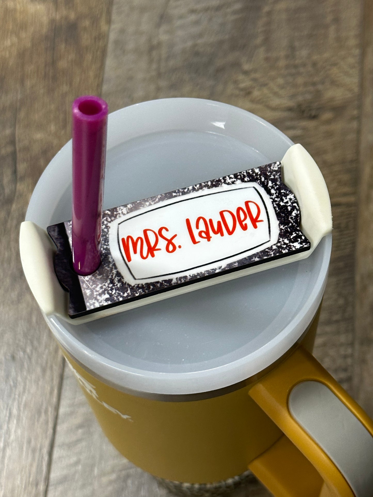 Teacher Lid Topper || Custom Printed Pencil or Composition Lid Topper