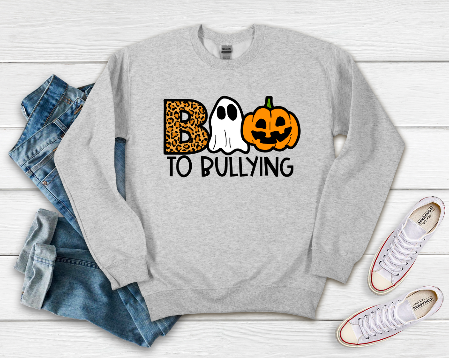 BOO to Bullying || Leopard Halloween Shirt or Sweatshirt