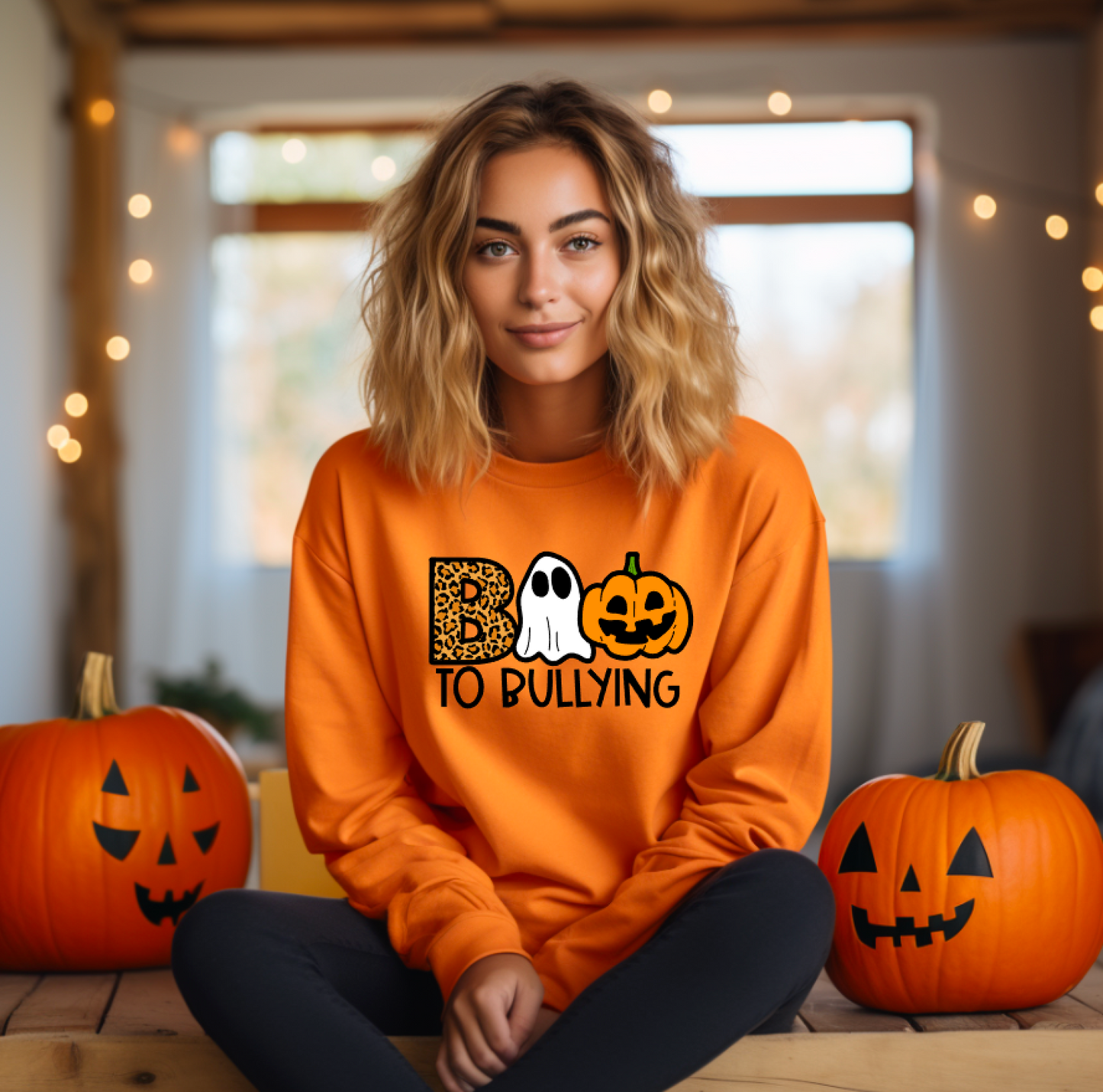 BOO to Bullying || Leopard Halloween Shirt or Sweatshirt