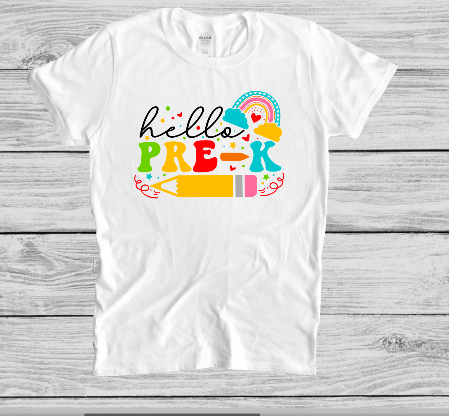 Hello Pre-K, Kindergarten, First Second Third Fourth Fifth Grade! || Printed Shirt