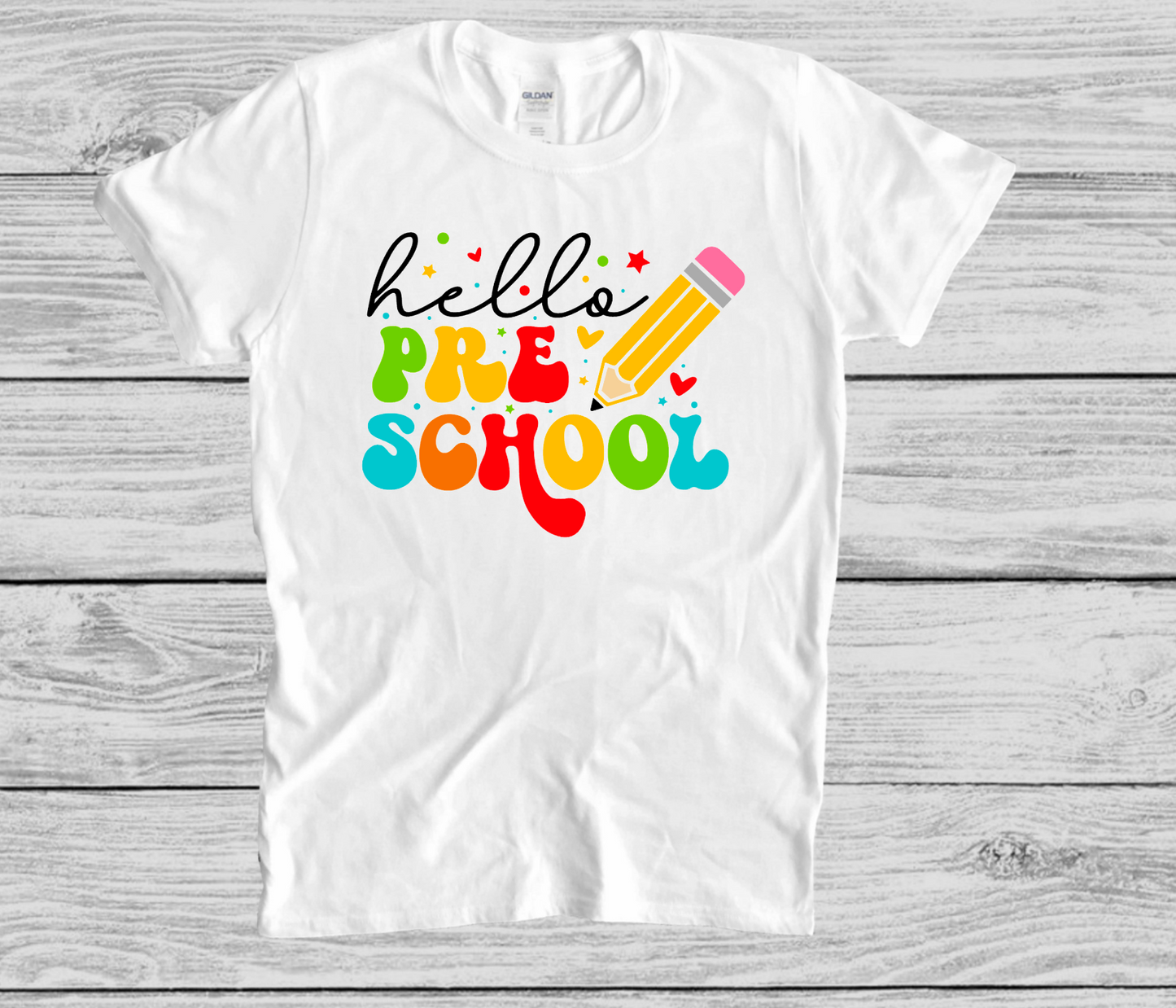 Hello Pre-K, Kindergarten, First Second Third Fourth Fifth Grade! || Printed Shirt