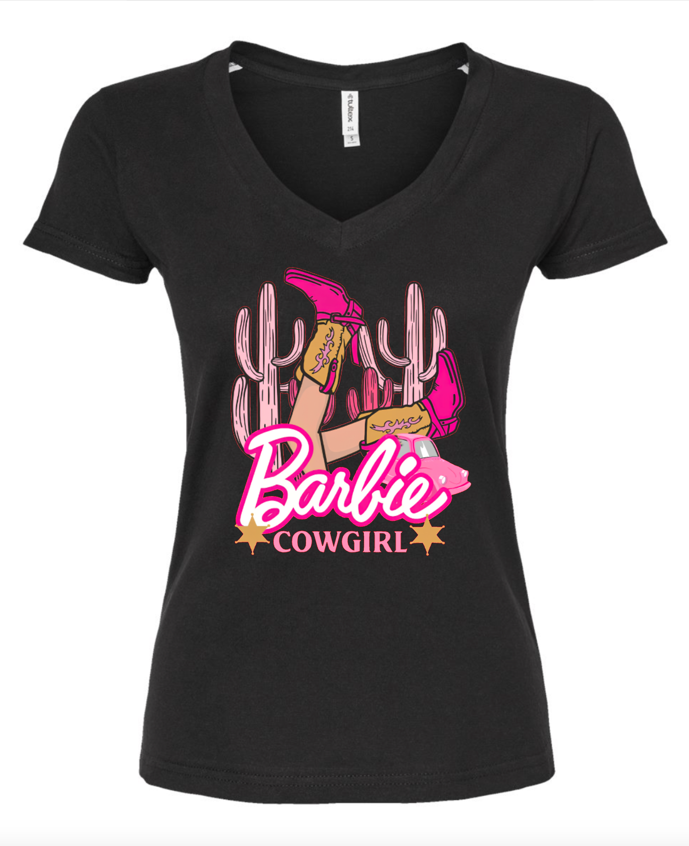 Barbie Cowgirl || Women's V Neck T-Shirt