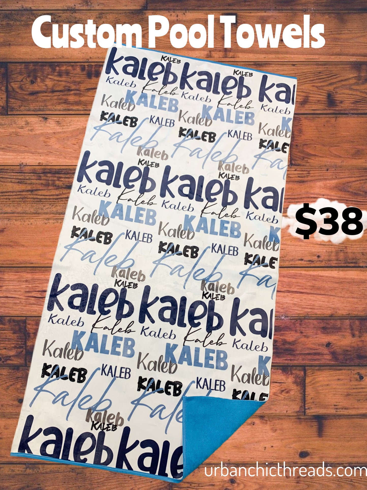 Pool Towels - Custom Printed, Monogrammed Pool or Beach Towels