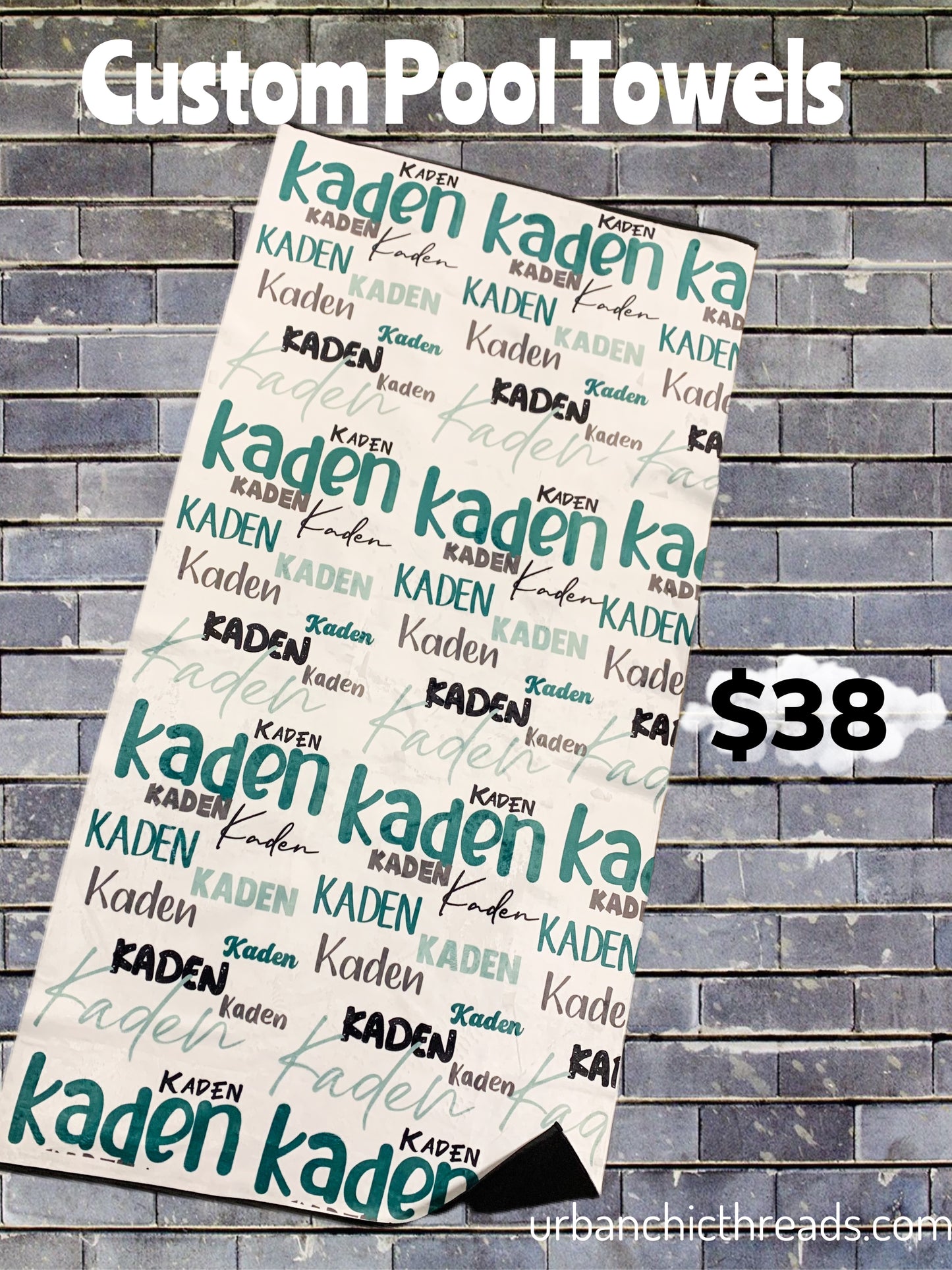 Pool Towels - Custom Printed, Monogrammed Pool or Beach Towels