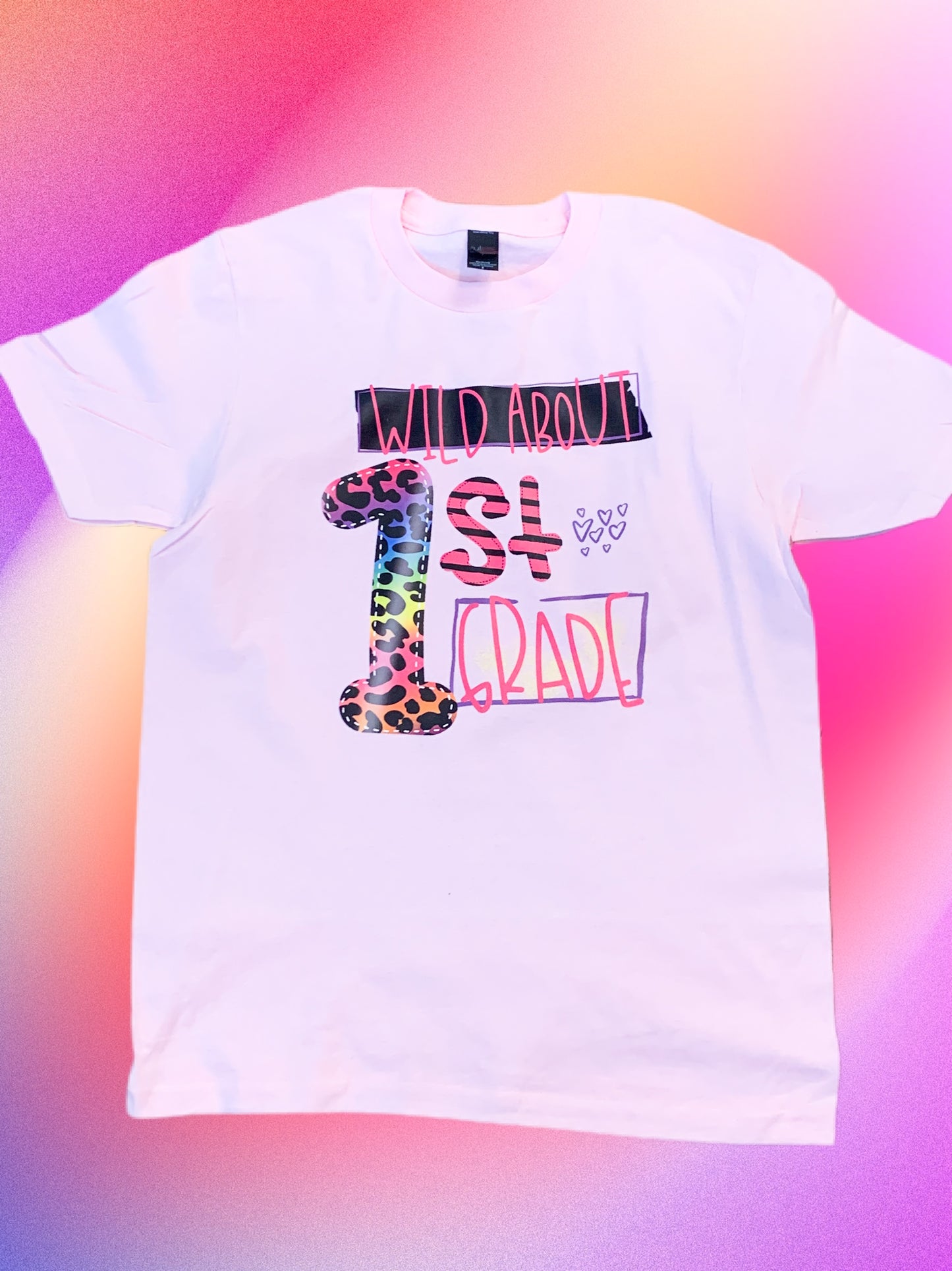 Wild About First Grade || Leopard Grade Level Back to School Shirt