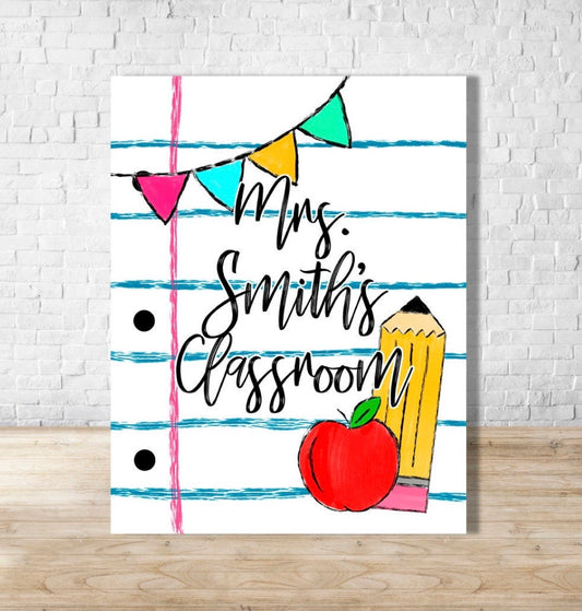 Teacher Classroom Door Sign