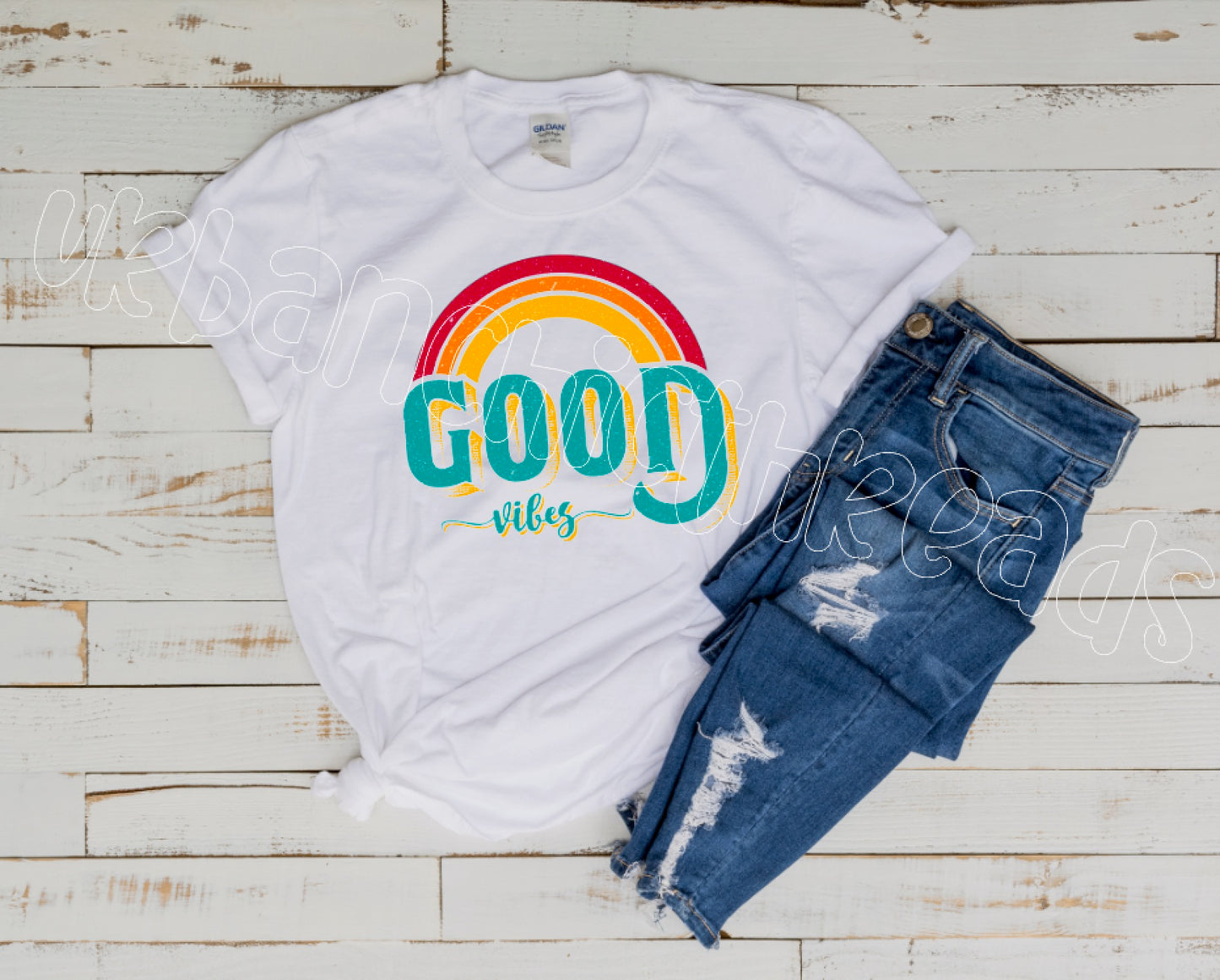 Good Vibes || Soft Feel Rainbow Shirt