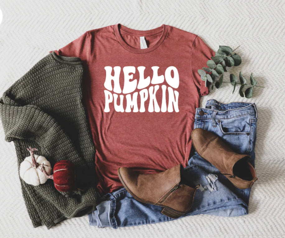 Hello Pumpkin || Fall Thanksgiving T-Shirt