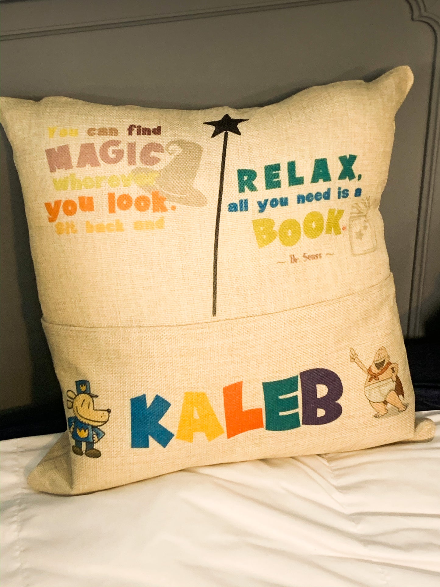 Book Pocket Pillow - Personalized