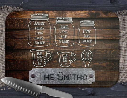 Glass Cutting Board - Custom Print / Personalization