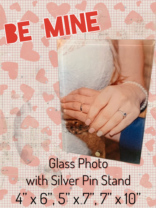 Photo Glass Print with Silver Pin Stand