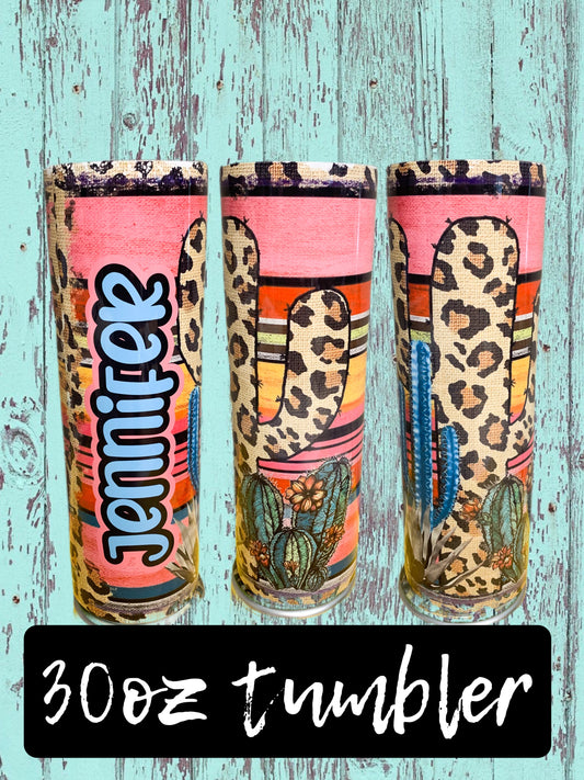 Custom Printed Tumbler with Lid and Straw