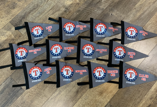 Sports Pennant || Printed Felt Single or Double Sided Personalized Pennant