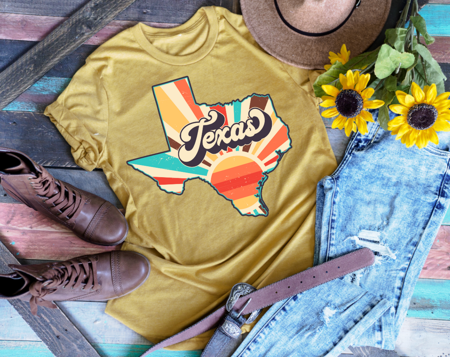 Texas Retro Sunset Shirt