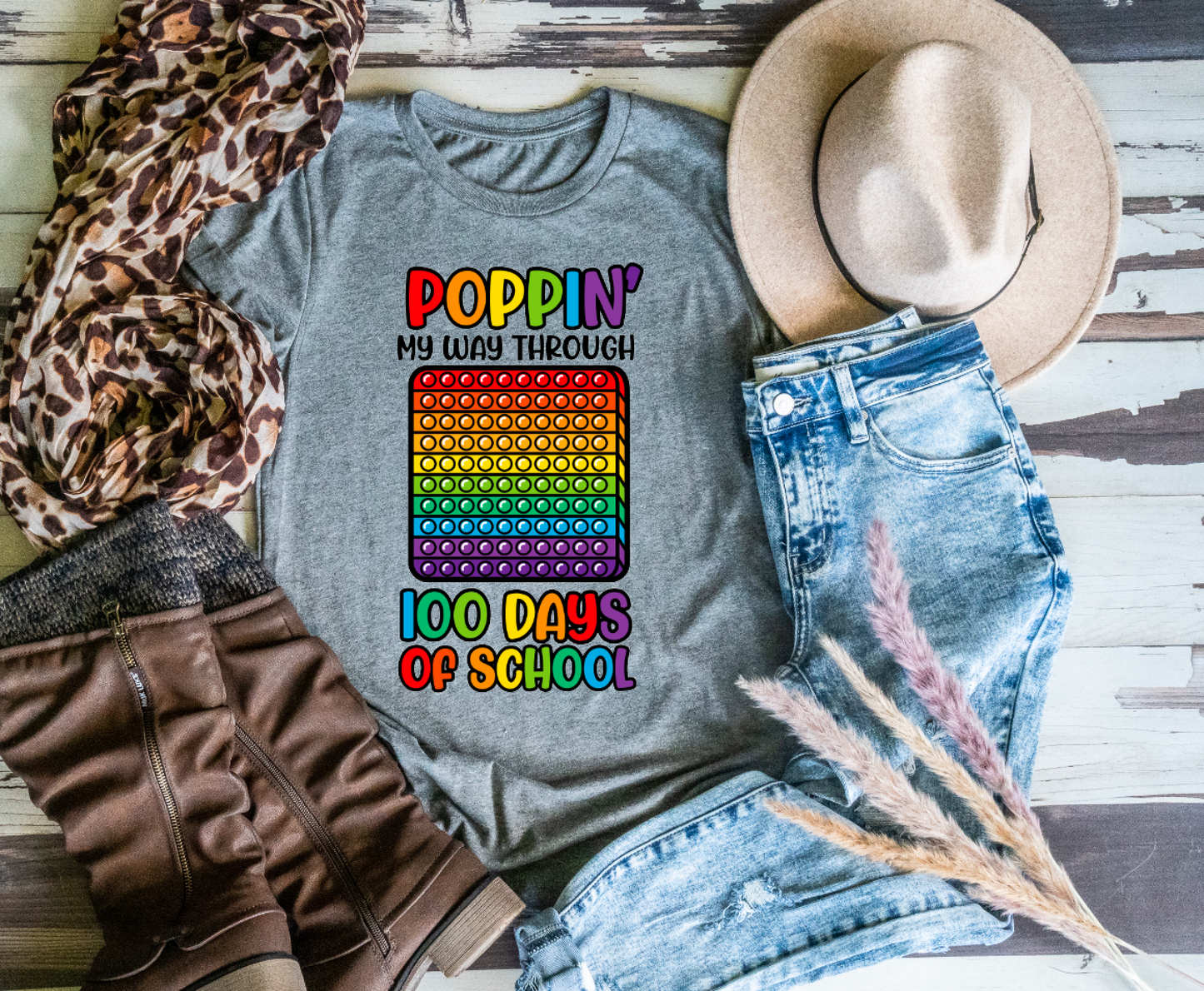 Poppin' My Way Through 100 Days of School || Popper Hundredth Day Shirt