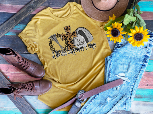 A Lot Can Happen in 3 Days || Easter Printed Shirt