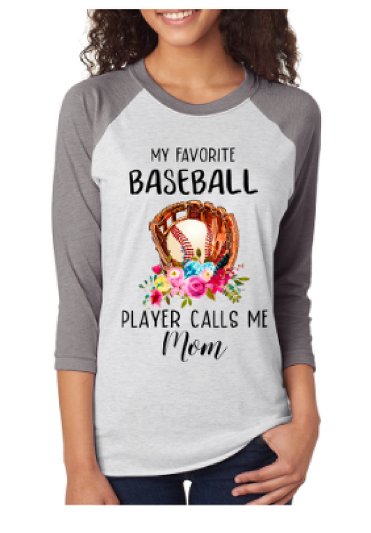 My Favorite Baseball Player Raglan