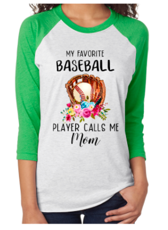 My Favorite Baseball Player Raglan