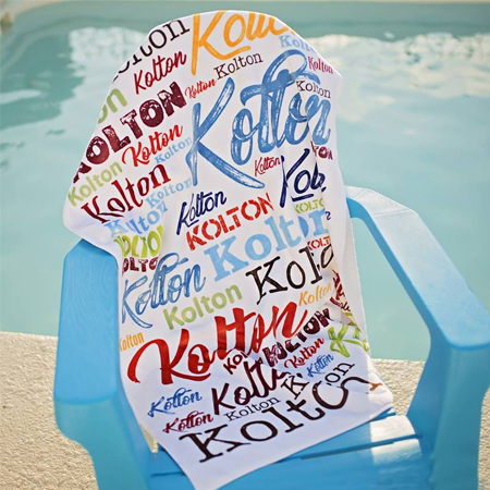 Pool Towels - Custom Printed, Monogrammed Pool or Beach Towels