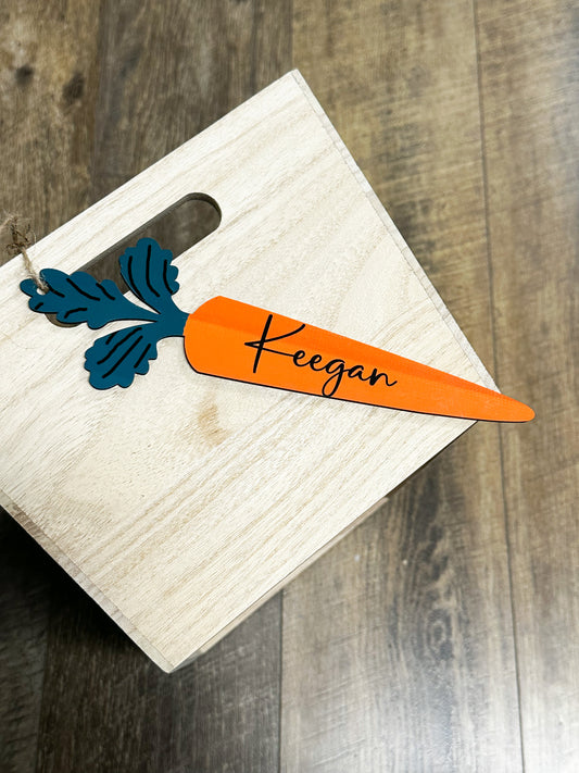 Carrot Easter Basket Tag || Custom Printed Hang Tag