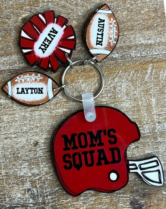 Football Mama Key Tag || Personalized Bag Tag or Purse Charm