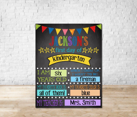 First Day of School Dry Erase Board