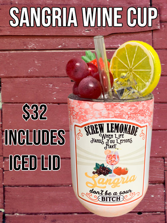Screw Lemonade Make Sangria || Iced Lid Sangria Wine Cup