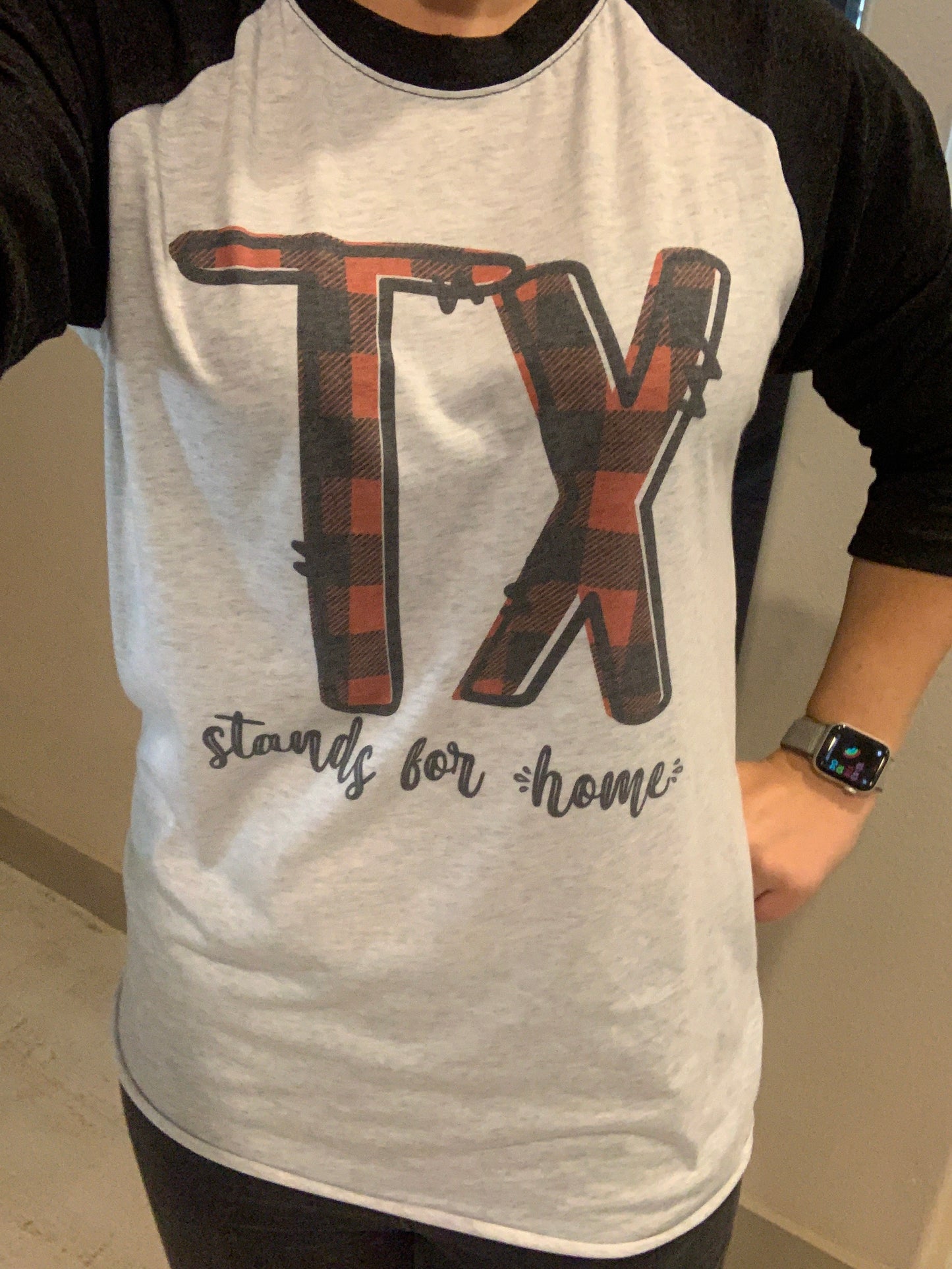TX Stands for Home - Buffalo Plaid Texas || Permanent Print Soft T-Shirt