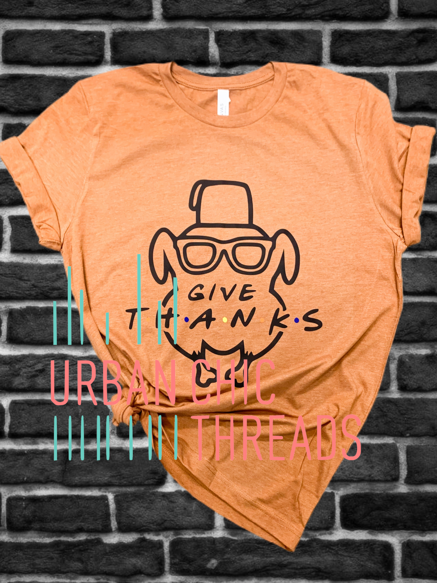 Give Thanks -Thanksgiving Turkey || Printed T-Shirt