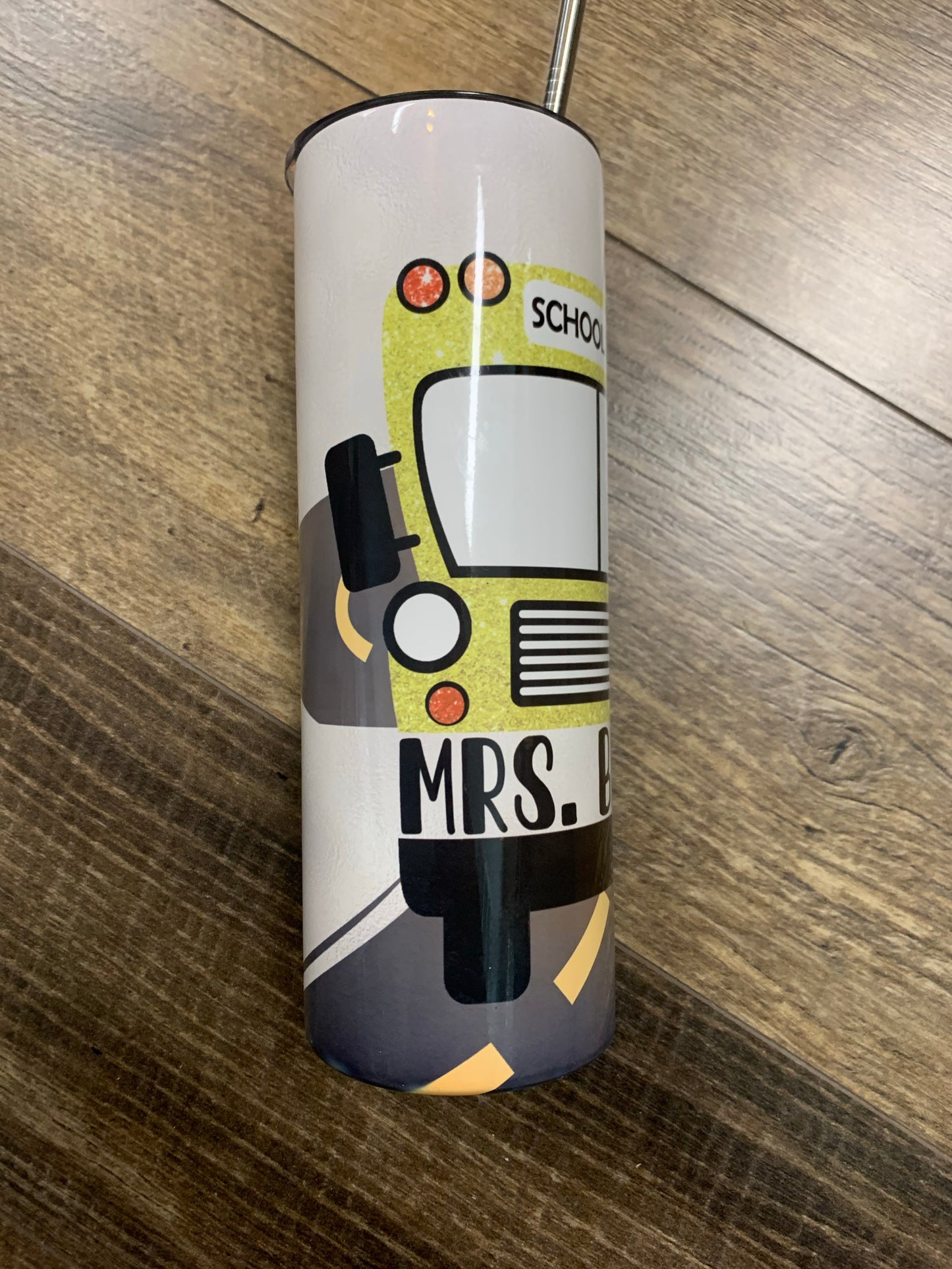 Custom Printed Tumbler with Lid and Straw