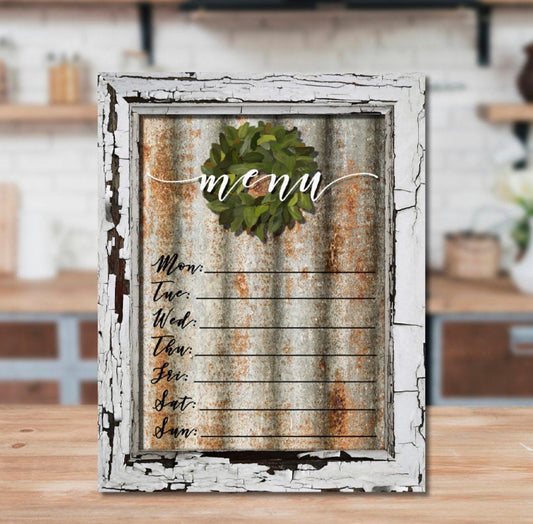 Weekly Menu Dry Erase Board