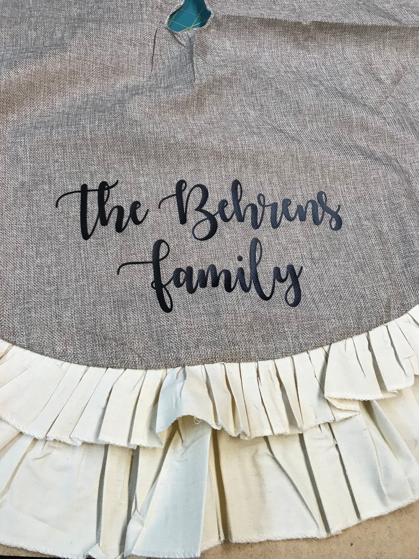 Burlap Christmas Tree Skirt