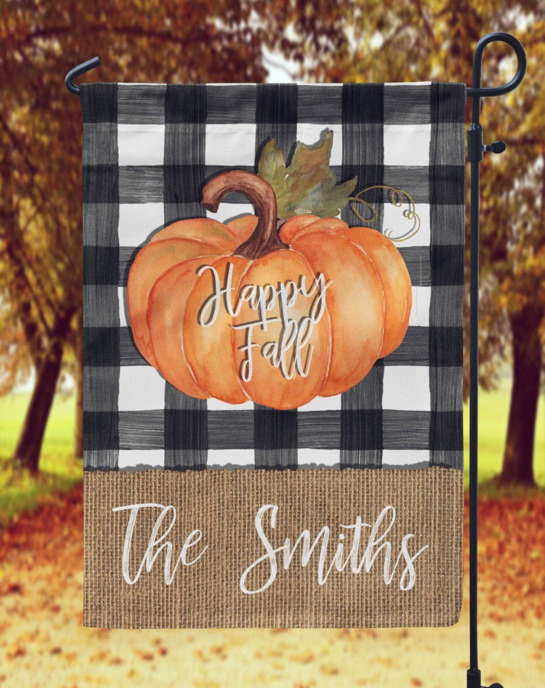 Fall Pumpkin Garden Flag- Personalized