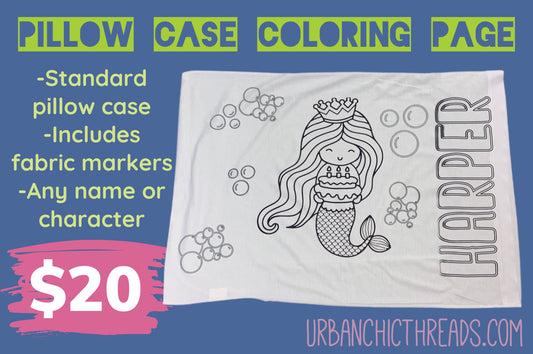Pillow Case My Name Coloring Page || Color Me Pillow Case with Fabric Markers