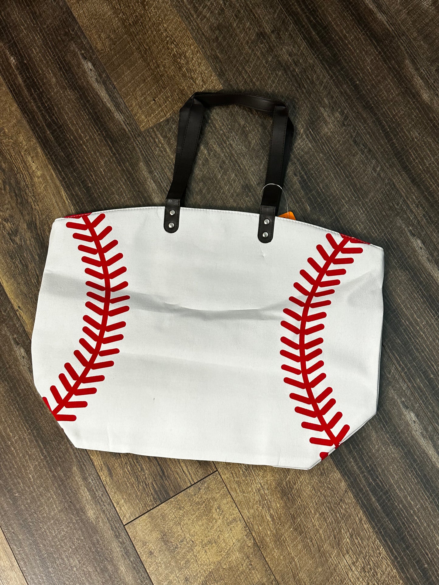 Baseball Canvas Tote || Large Lined Bag