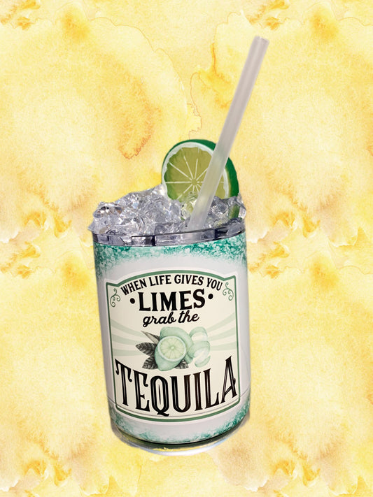 When Life Gives You Lemons Limes || Printed Tumbler with Iced Lid