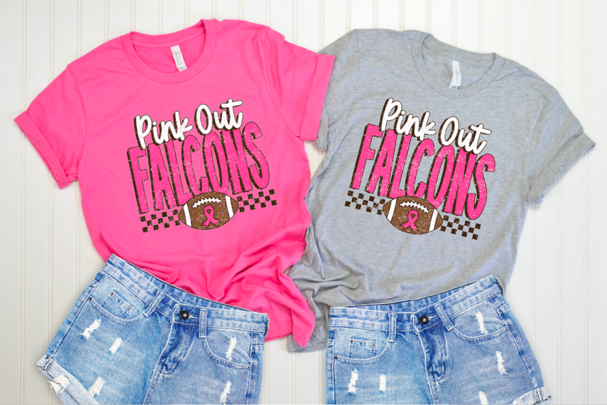 Pink Out Falcons Football T-Shirt || Falcons Breast Cancer Shirt