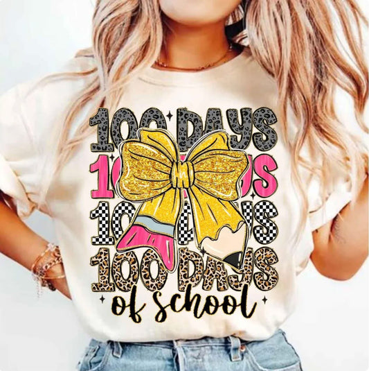100 Days of School- Coquette Bow