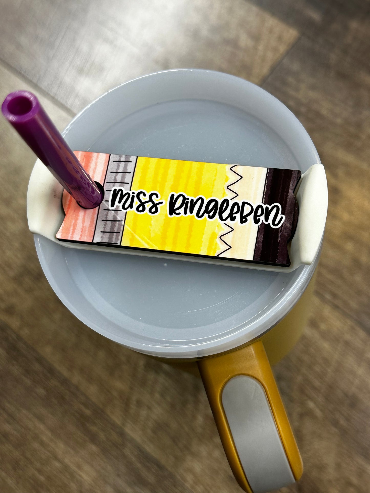 Teacher Lid Topper || Custom Printed Pencil or Composition Lid Topper