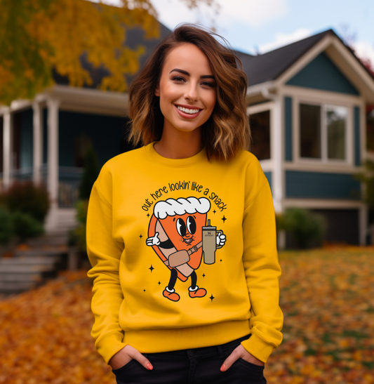 Out Here Looking Like a Snack || Pie Stanley Thanksgiving Printed T-Shirt or Sweatshirt