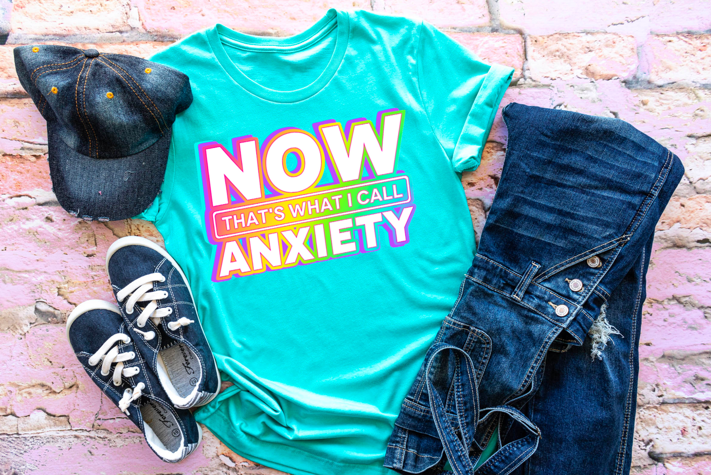 Now That's What I Call Anxiety || Printed Funny 90's Shirt
