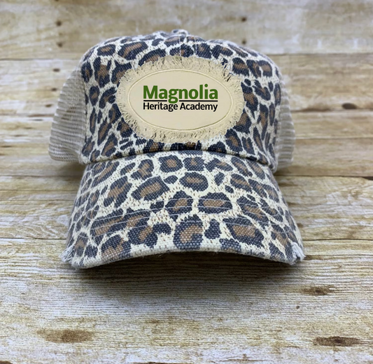 MHA Leopard Patch Hat || Magnolia Heritage Academy