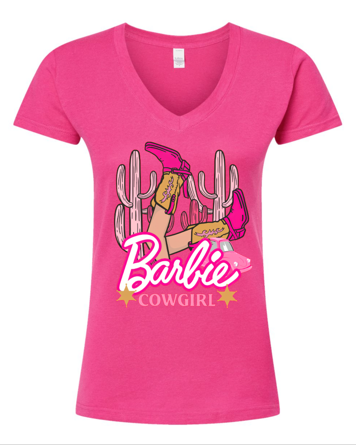 Barbie Cowgirl || Women's V Neck T-Shirt