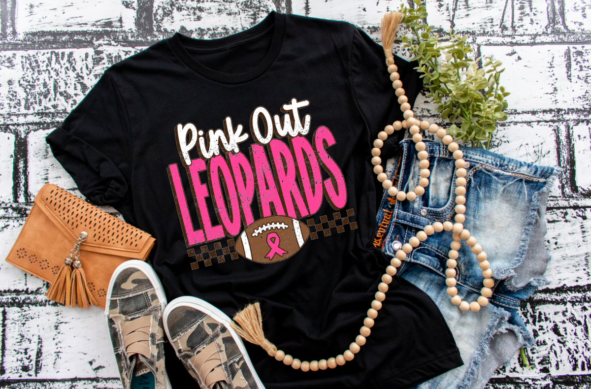 Pink Out Leopards Football T-Shirt || MHA Flag Football