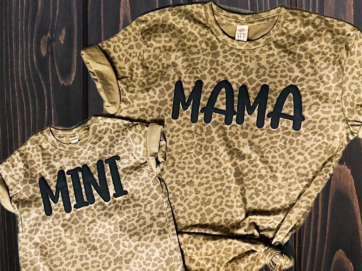 Mama or Mini Puff Leopard Tee || Printed Shirt