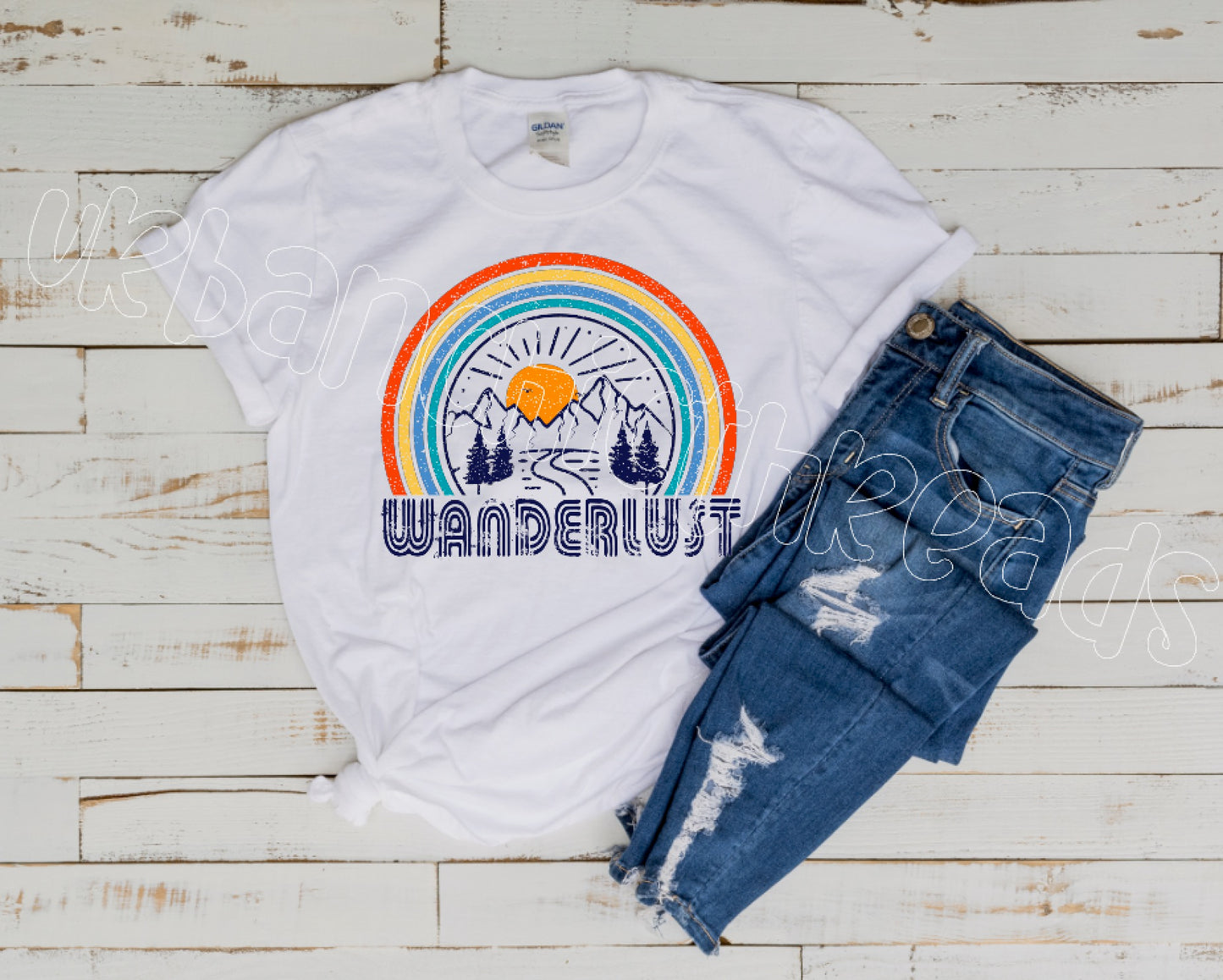 Wanderlust || Soft Feel Rainbow Shirt